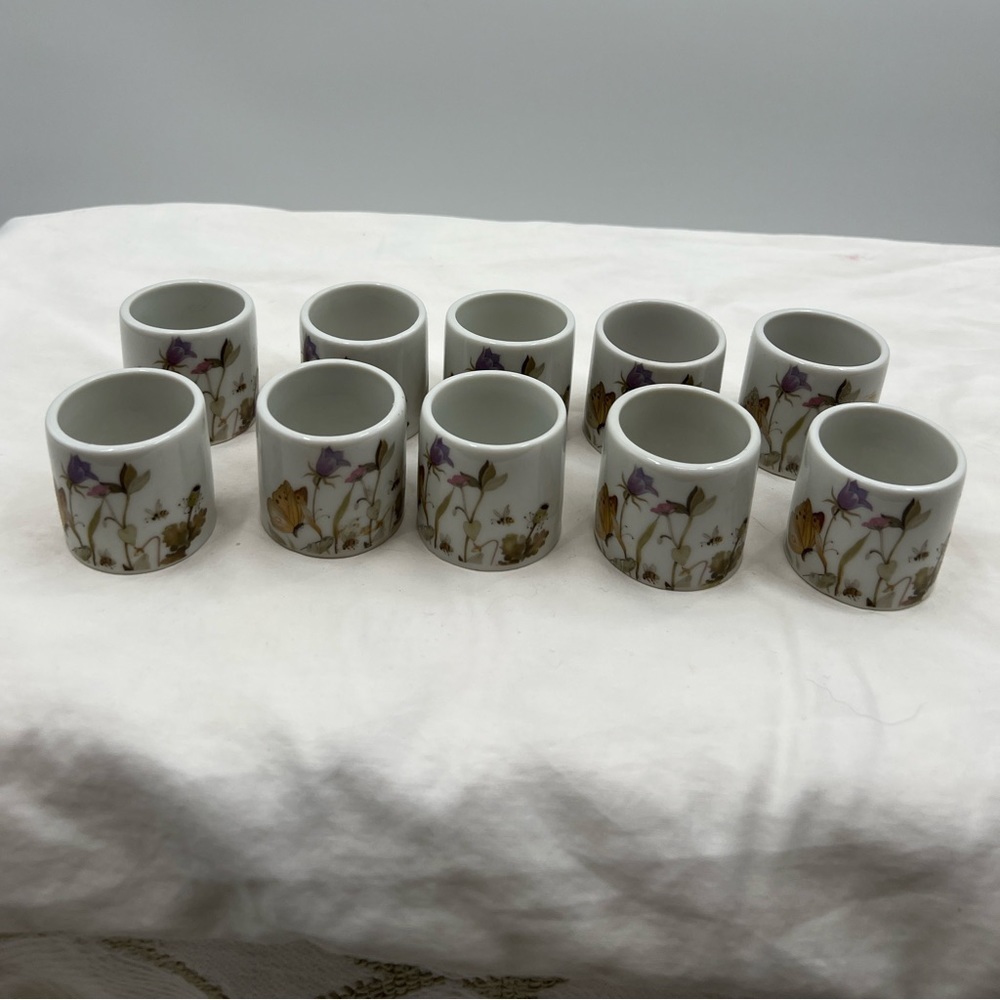 Enesco napkin rings Set of 10 Vintage